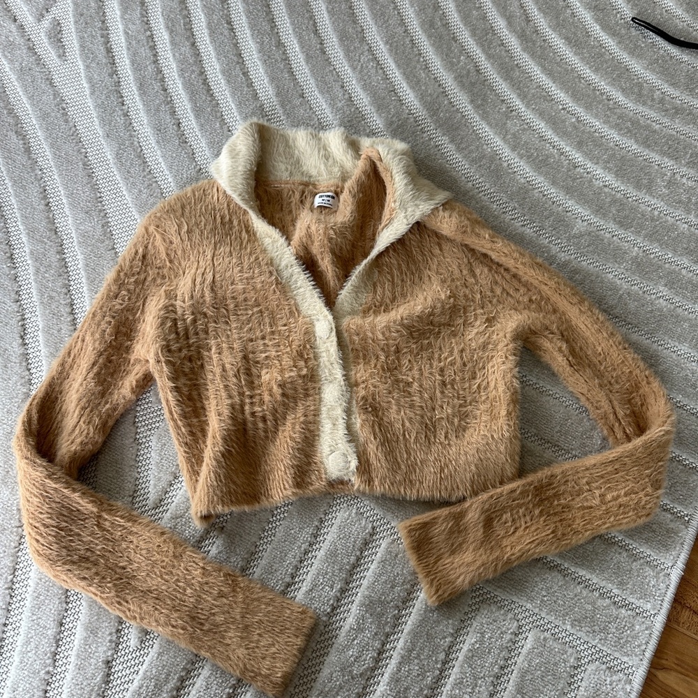 Cotton On Faux Fur Tan Women's Cardigan